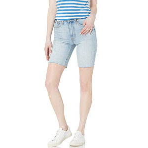 Lucky Brand Womens High Rise Denim Bermuda Short Frayed Hem Blue Size 2, $70 NWT